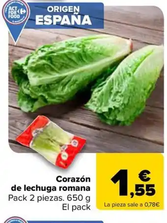 Carrefour Corazón de lechuga romana oferta