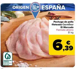 Carrefour Pechuga de pollo fileteada oferta