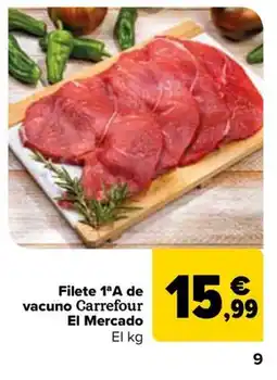 Carrefour Filete 1ºA de vacuno oferta