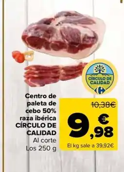 Carrefour Centro de paleta de cebo 50% raza ibérica oferta