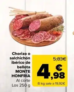 Carrefour Chorizo o salchichón ibérico de bellota oferta