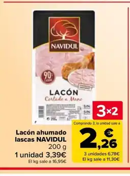 Carrefour NAVIDUL Lacón ahumado lascas oferta