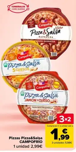 Carrefour CAMPOFRÍO Pizzas Pizza&Salsa oferta