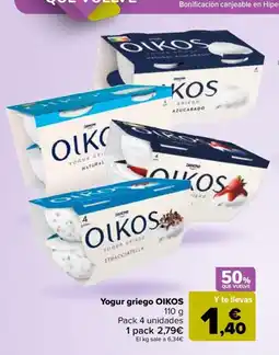 Carrefour OIKOS Yogur griego oferta