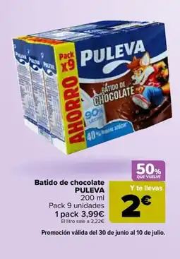 Carrefour PULEVA Batido de chocolate oferta