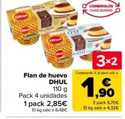 Carrefour DHUL Flan de huevo oferta
