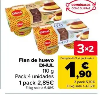 Carrefour DHUL Flan de huevo oferta