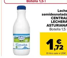 Carrefour CENTRAL LECHERA ASTURIANA Leche semidesnatada oferta