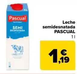Carrefour PASCUALL Leche semidesnatada oferta