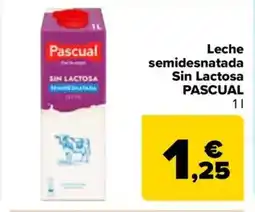 Carrefour PASCUAL Leche semidesnatada Sin Lactosa oferta