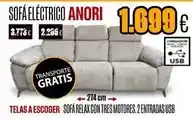 Hipo Gegant Relax - telas a escoger sofar con tres motores 2 entradas usb oferta