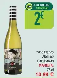 Masymas Marieta - vino blanco albarino rias baixas oferta