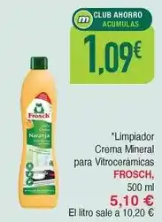 Masymas Frosch - limpiador crema mineral para vitroceramica oferta