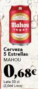 Gadis Mahou - cerveza 5 estrellas oferta