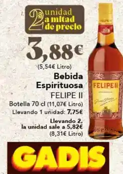 Gadis Felipe ii - bebida espirituosa oferta