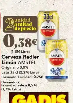 Gadis Amstel - cerveza radler limon oferta
