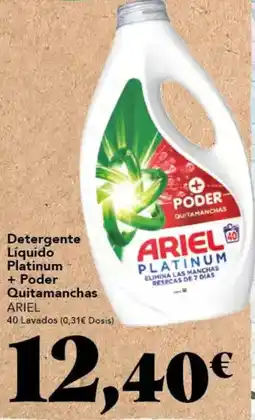 Gadis Ariel - detergente liquido platinum + poder quitamanchas oferta