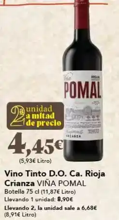 Gadis Viña pomal - vino tinto d.o. ca. rioja crianza oferta
