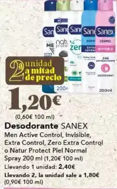 Gadis Sanex - desodorante oferta