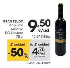 Eroski Gran feudo - vino tinto reserva do navarra oferta