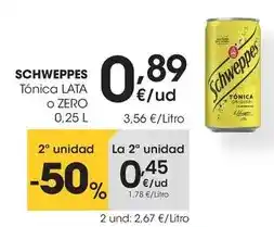 Eroski Schweppes - tonica lata o zero oferta