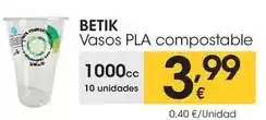 Eroski Betik - vasos pla oferta