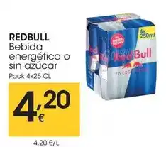 Eroski Red bull - bebida energetica o sin azucar oferta