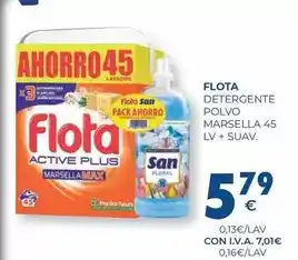 CashDiplo Flota - detergente polvo marsella 45 oferta