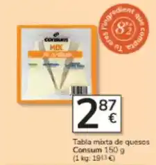 Consum Consum - tabla mixta de quesos oferta