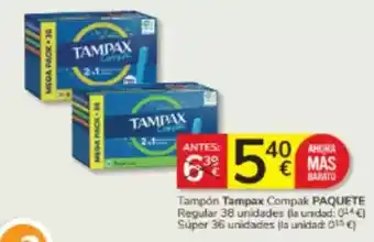 Consum Tampax - tampon compak oferta
