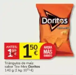 Consum Doritos - triángulos de maíz sabor tex-mex oferta