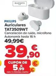Carrefour Philips - auriculares tat3509wt oferta