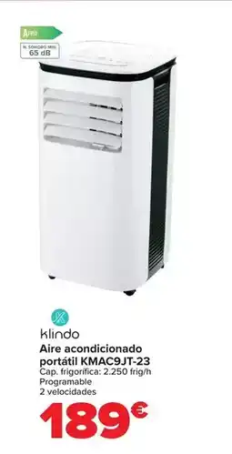 Carrefour Klindo - aire acondicionado portatil kmac9jt-23 oferta