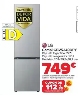 Carrefour Lg - combi gbv5240dpy oferta