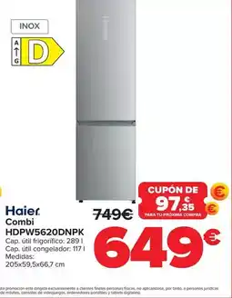 Carrefour Haier - combi hdpw5620dnpk oferta