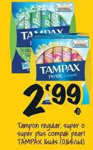 Cash Fresh Tampax - tampon regular, super o super plus compak pearl oferta