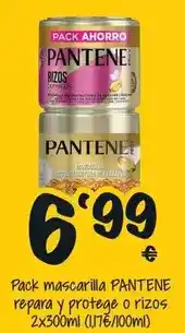 Cash Fresh Pantene - pack mascarilla repara y protege o rizos oferta