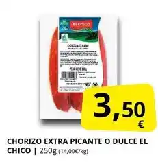 Supermercados MAS El chico - chorizo extra picante o dulce oferta