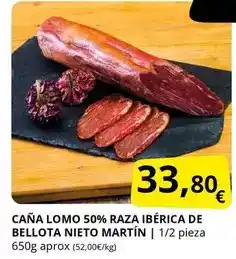 Supermercados MAS Nieto martín - caña lomo 50% raza ibérica de bellota oferta