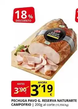 Supermercados MAS Campofrío - pechuga pavo g. reserva naturarte oferta