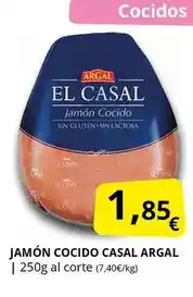 Supermercados MAS Argal - jamon cocido oferta