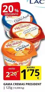 Supermercados MAS Président - cremas oferta