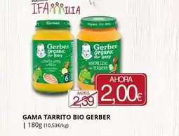 Supermercados MAS Gerber - gama tarrito bio oferta