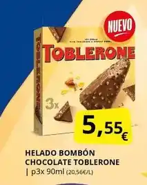 Supermercados MAS Toblerone - helado bombon chocolate oferta