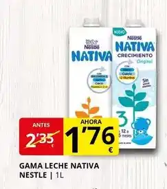 Supermercados MAS Nestlé - gama leche nativa oferta