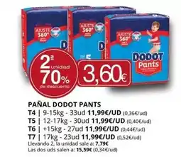 Supermercados MAS Dodot - panal pants oferta