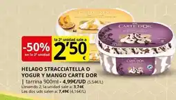 Supermercados MAS Carte d'or - helado stracciatella o yogur y mango oferta