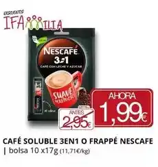 Supermercados MAS Nescafé - café soluble 3en10 frappe oferta