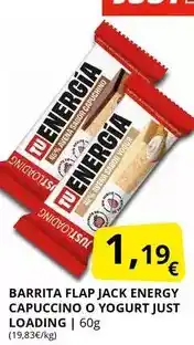 Supermercados MAS Energy - barrita flap energy capuccino o yogurt just oferta