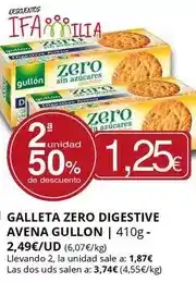Supermercados MAS Gullón - galleta zero digestive avena oferta